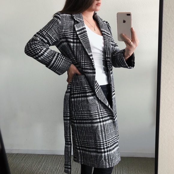 LONG PLAID TWEED COAT - Picture 3 of 5